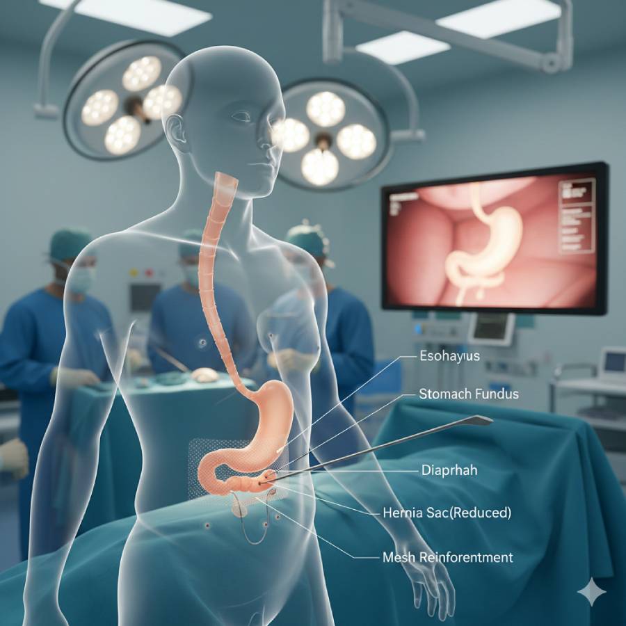 Laparoscopic Hiatal Hernia Repair With Fundoplication