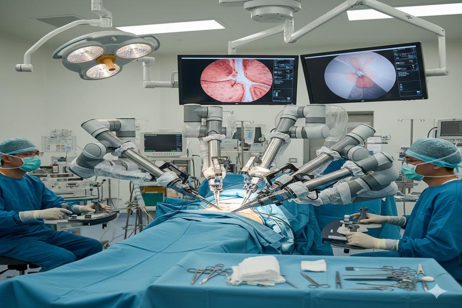 Robotic hernia surgery